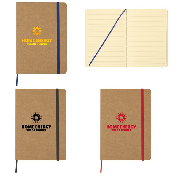 SH6101 5" X 7" Eco-Inspired Strap Notebook With...